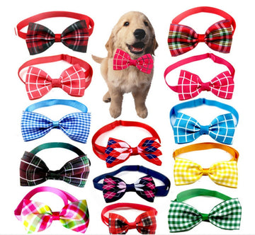 Cute Plaid Pet Bow Tie Dog & Cat Neckwear