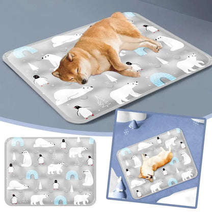 Dog Mat Cooling Summer Pad Mat For Dogs Cat Blanket Sofa Breathable Pet Dog Bed Summer Washable For Small Medium Large Dogs Car
