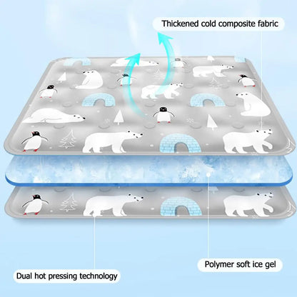 Dog Mat Cooling Summer Pad Mat For Dogs Cat Blanket Sofa Breathable Pet Dog Bed Summer Washable For Small Medium Large Dogs Car