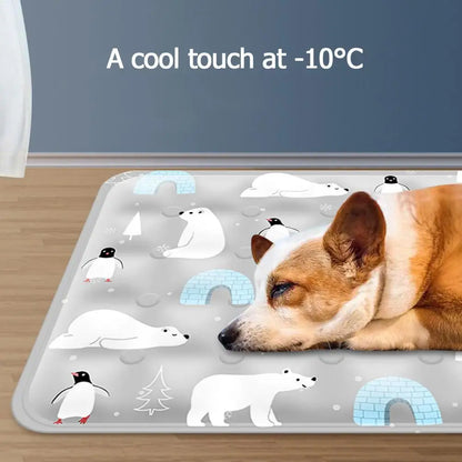 Dog Mat Cooling Summer Pad Mat For Dogs Cat Blanket Sofa Breathable Pet Dog Bed Summer Washable For Small Medium Large Dogs Car